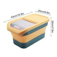 thumbnail image 5 of Airtight Dog Food Storage Bin, Large Foldable Food Container with Hinged Lid, Mobile Dog Food Box with Wheels, Freshness Lock for 12-15 Kg, 5 of 6