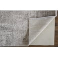 thumbnail image 4 of 8' X 11' Tan Ivory And Gray Abstract Power Loom Distressed Area Rug With Fringe, 4 of 5