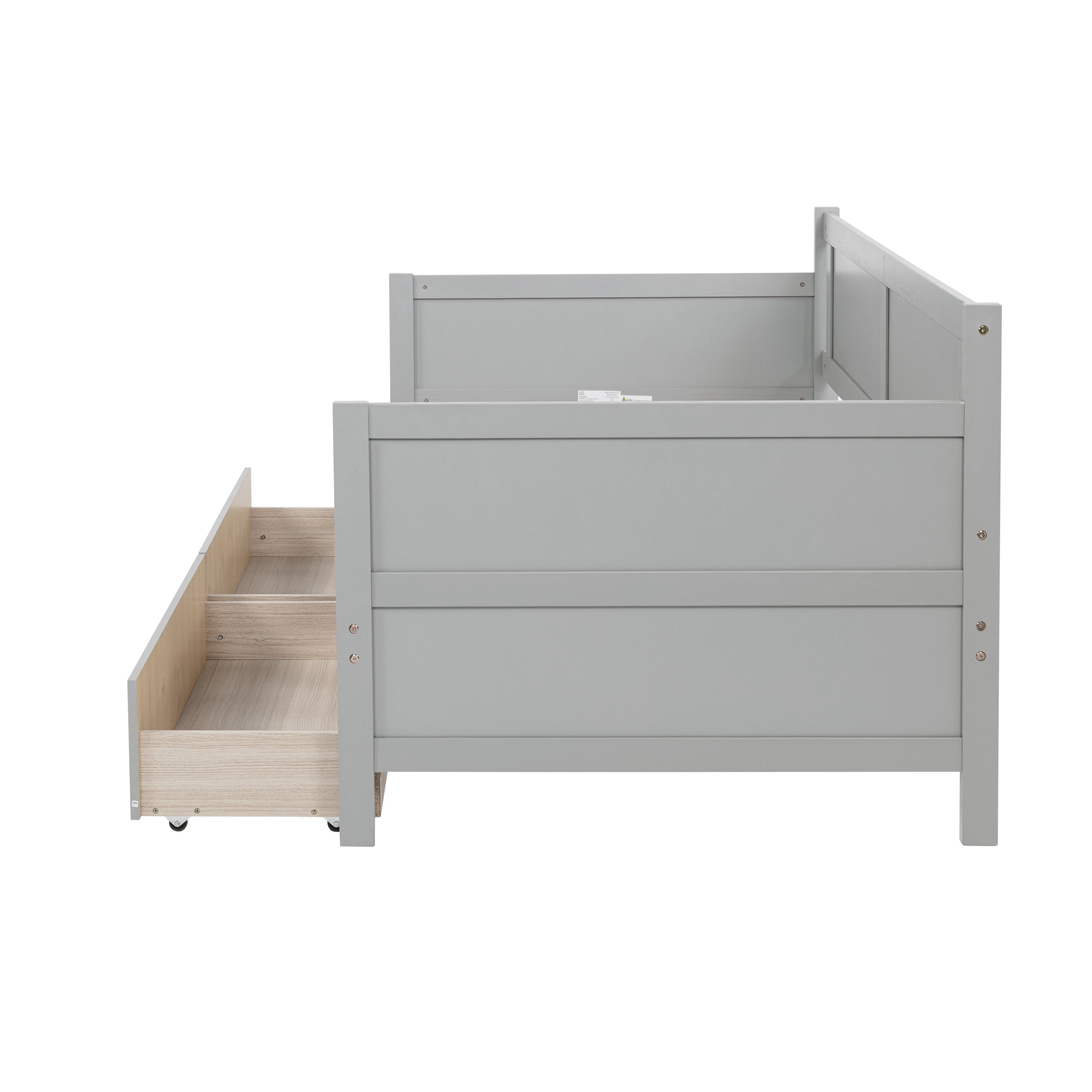 Sailvan Twin Size Pine Wood Daybed with two Storage Drawers