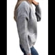 thumbnail image 3 of Cárdigan de Punto con Cremallera para Mujer, Larga, Cuello Alto, Abrigo con Bolsillos Gris L, 3 of 7