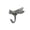 Silver, variant on Creative Dragonfly Decorative Wall Mounted Hook Zinc Alloy Heavy Duty Hanger for Coat Handbag Key Towel Bathrobe Home Decor