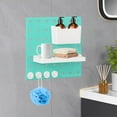 thumbnail image 1 of Wall Mounted Hole Board Storage, Partition Wall Shelves, No Punching Holes, Metal Frame, 2-Tier Design, Foldable, for Bedroom, Organize Decor, High Traffic, Wall Shelf Organizer, Living Room, 1 of 8