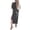Dark Gray, variant on Men's Slit Round Neck Half Sleeve Tee Dress with Sheer Slit Detail and Stretchy Body for Easy Everyday Wear Casual