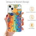 thumbnail image 2 of Hippie Rainbow Flowers Case Compatible with iPhone 14 Plus,Unique Art Design TPU Bumper Cover Case, 2 of 5