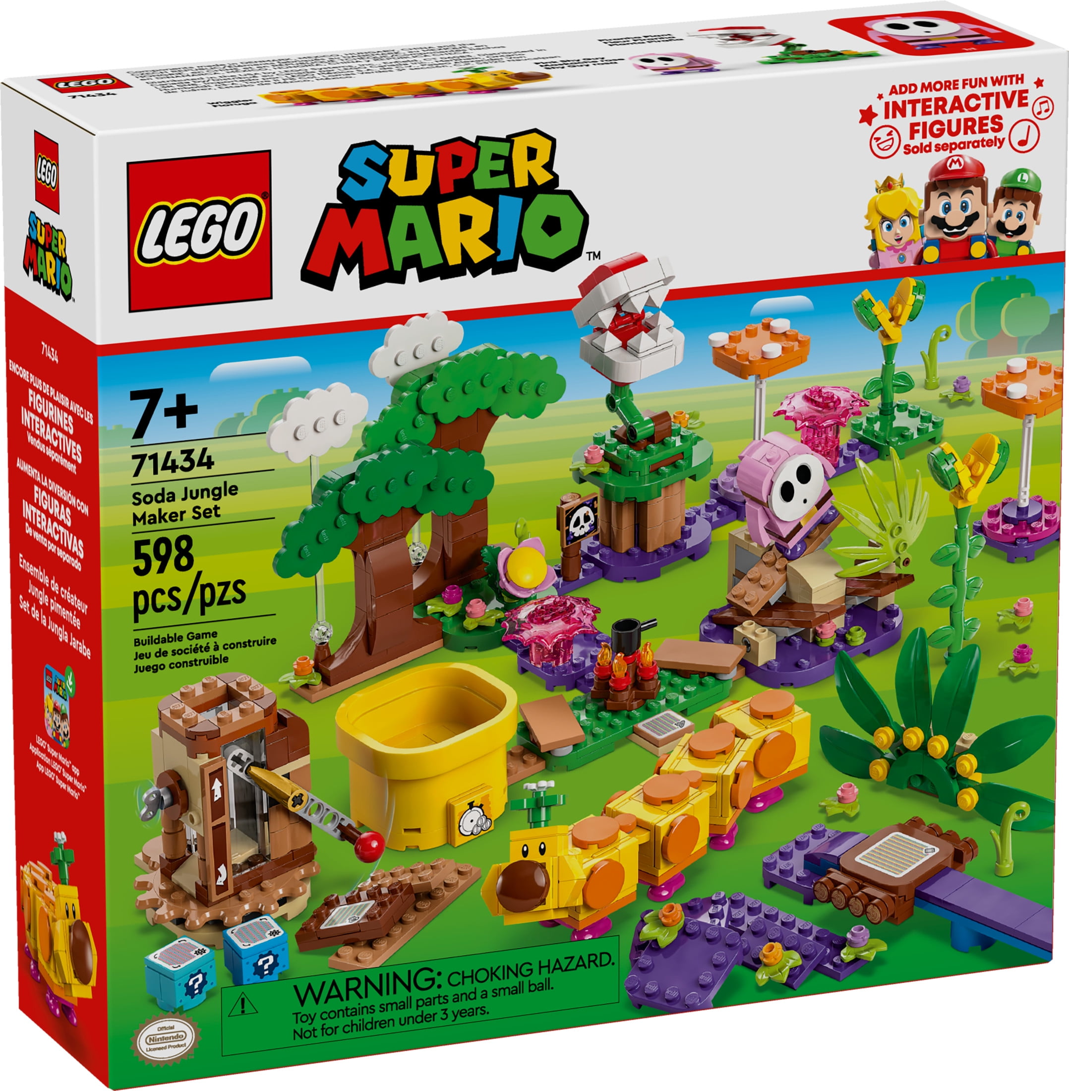 LEGO Super Mario Soda Jungle Maker, Mario Playset, Buildable Nintendo Birthday Gift for Kids, 71434