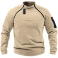 thumbnail image 2 of Suéter suelto de color sólido para hombre, táctico cálido y transpirable para exteriores, 2 of 3