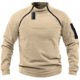 thumbnail image 2 of Suéter suelto de color sólido para hombre, táctico cálido y transpirable para exteriores, 2 of 3