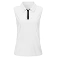 thumbnail image 5 of Sleeveless Golf Shirts for Women Summer Lightweight Collared Quarter Zip Up Polo Shirts Tennis Athletic Tank Top, 5 of 5