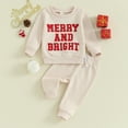 thumbnail image 2 of Okbabeha Toddler Baby Girl Boy Christmas Outfits 0 3 6 9 12 18 24Months 2t 3t Sweatshirt Long Sleeve Top+Pants Fall Clothes Set, 2 of 7