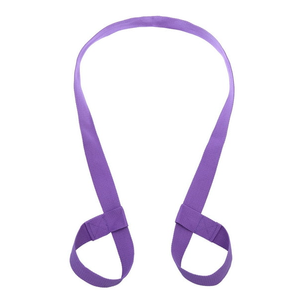 Correa ajustable de algodón para esterilla de yoga, para llevarla en el bolso (morado claro)