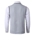 thumbnail image 4 of uikmnh Mens Autumn and Winter Fashion Casual Pullover Stripe Contrast Knitted Sweater Vest, 4 of 4