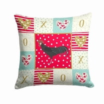 Caroline's Treasures CK5268PW1414 Minorca Ctalalan Chicken Love Fabric Decorative Pillow , 14Hx14W, multicolor