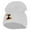 White, variant on Halloween Bat, Cat and Pumpkin Embroidered Short Beanie - Gold OSFM