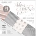 thumbnail image 1 of Craft Perfect Luxury Embossed Cardstock 6"X6" 24/Pkg-Silver Jubilee, 1 of 1
