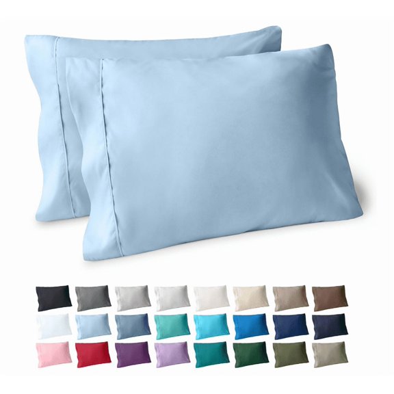 Standard Pillowcase - Bed Pillow Cover - 20"x36" - Sand Pillowcases - Brushed Microfiber, Wrinkle & Fade Resistant - Soft & Cozy- Standard Size Pillow Case, 36" x 20" - (Light Blue)