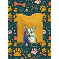 thumbnail image 3 of Colorful Welsh Corgi Walking Sweatshirt Men -Image by Shutterstock, Male XX-Large, 3 of 4