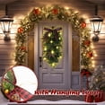 thumbnail image 6 of 26" Pre-lit Christmas Swags Artificial Teardrop Wreath with LED Lights for Decor, 6 of 8