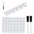 thumbnail image 1 of Tubo de repuesto para pluviómetro YZDTECH, vidrio de 5 pulgadas x 8 con cepillo, 1 of 7