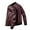 Red, variant on Durtebeua Long Sleeve Leather Jacket Solid Color Loose Thick Leather Coat Mens Leather Jacket Tall