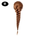 thumbnail image 1 of Sissi's Synthetic Hair Drawstring Rope Braids Ponytails Chignon Fishtail Ponytail Extension Purple Green Color Hairpiece, 1 of 25