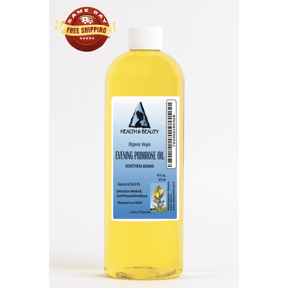 Evening Primrose Oil Unrefined Organic Carrier Cold Pressed HEALTH & BEAUTY Pure 64 oz