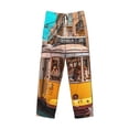 thumbnail image 2 of Vsdgher Modern Urban Monkey Print Mens Pajama Pants Sleep & Lounge Pants, PJ Bottoms With elastic waistb and Pockets, 2 of 5