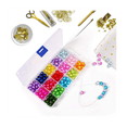 thumbnail image 2 of Caja organizadora de plástico, paquete de 4 organizadores de cuentas transparentes para aparejos de joyería, aretes, cuentas artesanales (15 rejillas), 2 of 6