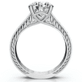 thumbnail image 2 of Pompeii 2 1/2ct Solitaire Certified Diamond Engagement Vintage Ring 14k Gold Lab Grown, 2 of 4