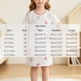 thumbnail image 3 of SROBPTY Teen Girls Dresses Print Crew Neck Short Sleeve Sleep Mid-Length Dress for 3-13Y, 3 of 4