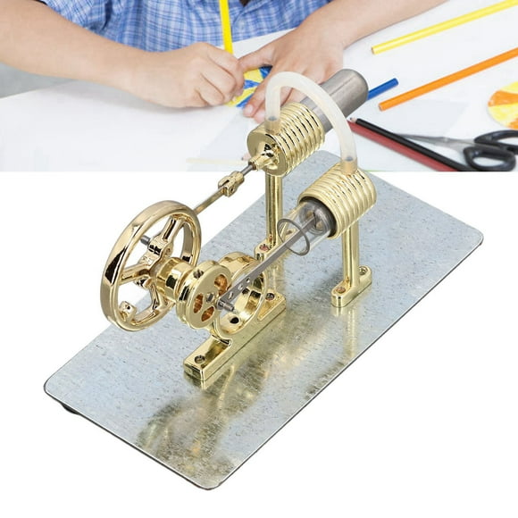 Sterling Engine Model, Stirling Engine Kit Easy To Assemble 16 Cylinder Educational Scientific Principle Metal for