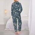 thumbnail image 3 of Bingfone Womens Pajama Sets Nautical Style Print,Long Sleeve Loungewear Pajamas Set-Medium, 3 of 8