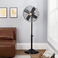 thumbnail image 6 of Better Homes & Gardens 16" 3-Speed Retro Metal Oscillating Adjustable Height Black Pedestal Fan, 6 of 9