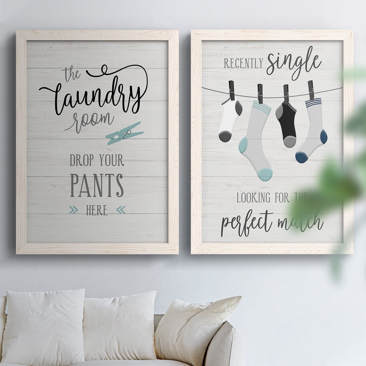 Drop Your Pants - Premium Framed Canvas 2 Piece Set - Ready to Hang