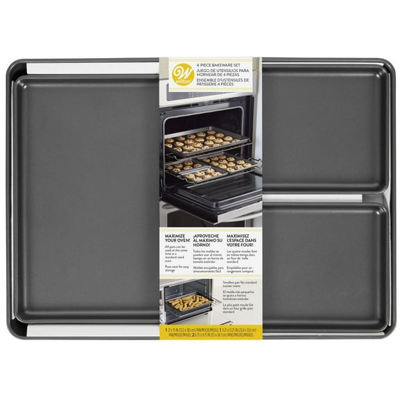 Ensemble de plaques à pâtisserie antiadhésives maximisant le four Wilton