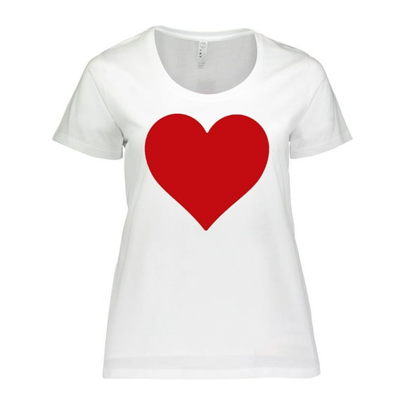 Inktastic Valentine Heart in Red Women's Plus Size T-Shirt