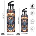 thumbnail image 2 of Yayeee 20oz Insulated Water Bottle Double Wall Stainless Steel with Flip Straw Lid, Blue Geometric Eagle, 2 of 7