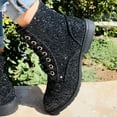 thumbnail image 6 of Black Magic Sequin Combat Boots*, 6 of 7