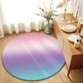 thumbnail image 2 of 3ft Area Rug,Pink Blue Purple Gradient Washable Large Rugs Soft Non-Slip Floor Rug Simple Watercolor Non-Shedding Indoor Carpets for Living Room Bedroom Home Office Nursery, 2 of 9