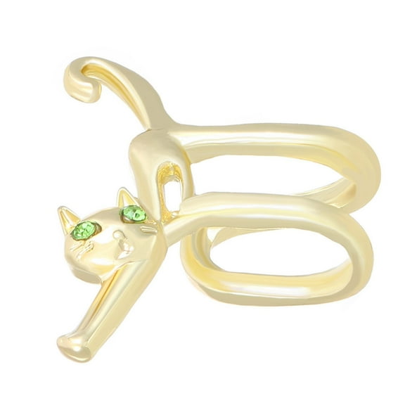 Giaone Expressive Green Eyed Elf Cats Ear Clip No Piercing Required Ear Cuff Accessory