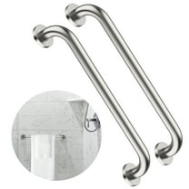 2 Pack 16 Inch Shower Grab Bar Satin Brushed Nickel, ZUEXT Stainless Steel Safety Grab Bar Handle, Bathroom Balance Bar, Safety Hand Rail Support for Handicap, Elderly, Injury, Senior