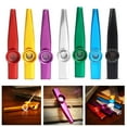 thumbnail image 4 of Metal Kazoo Mouth Harmonica Beginner Flute Musical Instrument Guitar for Partner Gold, 4 of 9
