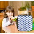 thumbnail image 6 of Square Insulated Lunch Bag Leak-proof Lunch Box for Outdoor Work Picnic Navy Blue Stars, 6 of 6