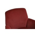thumbnail image 6 of 360-Degree Swivel Accent Armchair with Gold Stainless Steel Base, Round Barrel Chairs in Velvet for Living Room, Bedroom, Red, 6 of 8