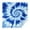 Blue Tie Dye, variant on Colorful Tie Dye Mandala Pattern Square Tablecloth,Waterproof Square Table Cover,Wipeable Spillproof Washable Table Cover for Home Kitchen Party Decor 42"X42"(107x107cm)