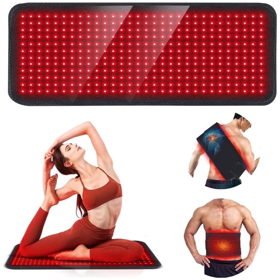 JieC Red Light Therapy Pad Infrared LED Full Body Mat – Full-Body Wellness Pad for Home, Spa & Yoga, Photon Light Therapy Mat（U.S. Standard Plug）