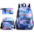 thumbnail image 4 of Mochilas Sonic The Hedgehog, 3 piezas/set, mochilas escolares de gran capacidad para adolescentes, bolso de hombro, estuche para lápices, mochila Kawaii para niños, 4 of 4