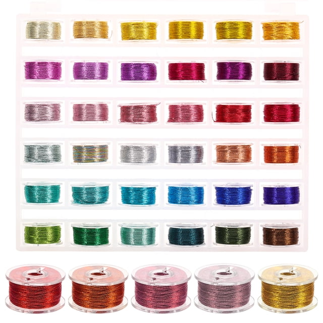 MIANGASTORE 36 Rolls of Embroidery DIY Threads Colorful Sewing Threads Wear-resistant Embroidery Threads Tools
