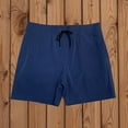 thumbnail image 2 of Swim Trunk For Men Solid Color Quick-Dry Lightweight 4-Way Stretch Bathing Suit Blue S, 2 of 7