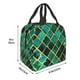 thumbnail image 3 of Balery Green Mosaic Glass Bolsa de Almuerzo Aislada – Caja de Almuerzo con Papel de Aluminio Grueso, Mantiene la Comida Fresca por 4 Horas, 3 of 8