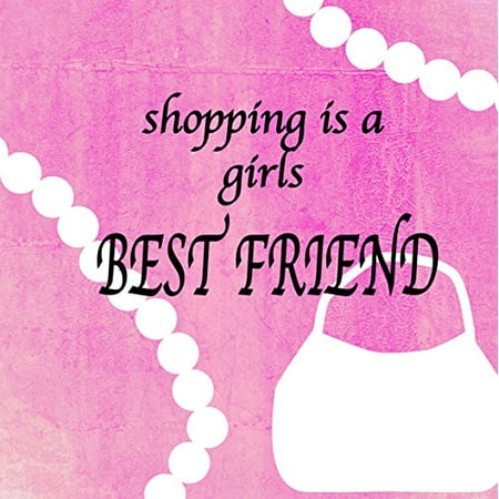 Shopping Is a Girls Best Friend 6x6 Mini CANVAS Gallery Wrap can STAND or (Best Hang On Stand For The Money)